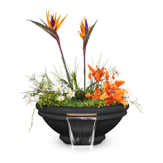 Roma Round Planter & Water Spillway Bowl - Concrete (GFRC) - Modofire