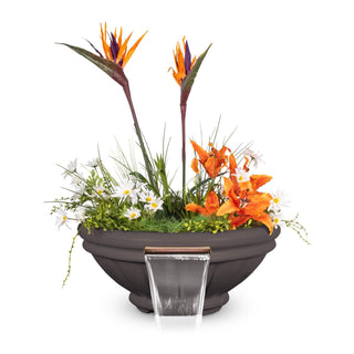 Roma Round Planter & Water Spillway Bowl - Concrete (GFRC) - Modofire