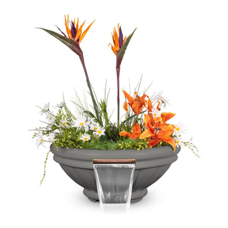 Roma Round Planter & Water Spillway Bowl - Concrete (GFRC) - Modofire