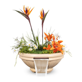 Roma Round Planter & Water Spillway Bowl - Concrete (GFRC) - Modofire