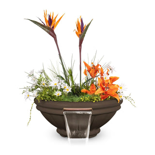 Roma Round Planter & Water Spillway Bowl - Concrete (GFRC) - Modofire