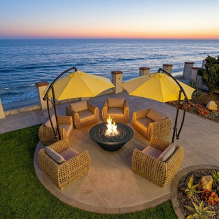 Round Cone Fire Bowl - Powder Coated Steel - Modofire