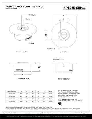 Round Ready - To - Finish Table Form – 16″ & 24″ Tall - Modofire