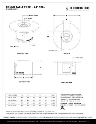 Round Ready - To - Finish Table Form – 16″ & 24″ Tall - Modofire