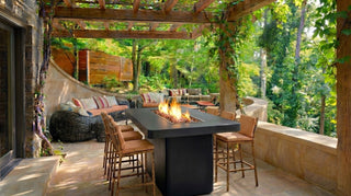 Rounded Lineo Bold Fire Bar Table - Modofire