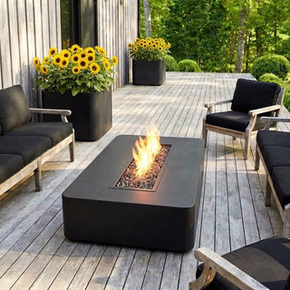Rounded Lineo Fire Pit Table - Modofire