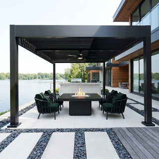Rounded Quad Bold Fire Dining Table - Modofire
