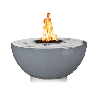 Sedona Round Fire and Water Spillway Fountain Bowl - 360 Spill - Concrete (GFRC) - Modofire