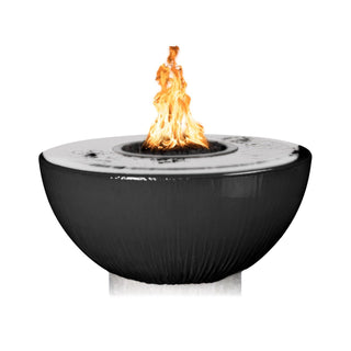 Sedona Round Fire and Water Spillway Fountain Bowl - 360 Spill - Concrete (GFRC) - Modofire