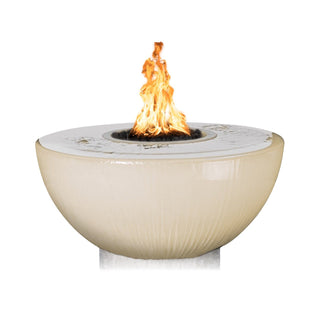 Sedona Round Fire and Water Spillway Fountain Bowl - 360 Spill - Concrete (GFRC) - Modofire