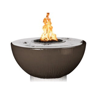 Sedona Round Fire and Water Spillway Fountain Bowl - 360 Spill - Concrete (GFRC) - Modofire