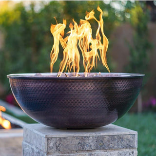 Sedona Round Fire Bowl - Hammered Copper - Modofire