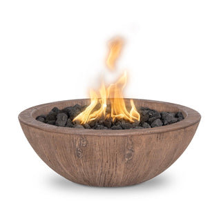 Sedona Round Fire Bowl - Wood Grain Concrete - Modofire