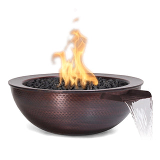 Sedona Round Fire & Water Spillway Bowl - Hammered Copper - modofire🔥