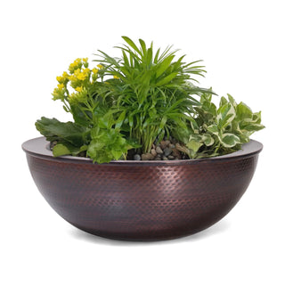 Sedona Round Planter / Water Bowl - Hammered Copper - modofire🔥