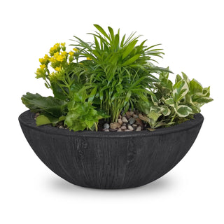 Sedona Round Planter / Water Bowl - Wood Grain Concrete - Modofire