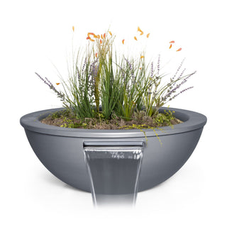 Sedona Round Planter & Water Spillway Bowl - Powder Coated Steel - Modofire