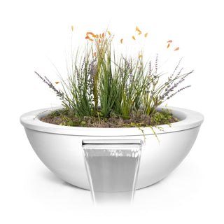 Sedona Round Planter & Water Spillway Bowl - Powder Coated Steel - Modofire