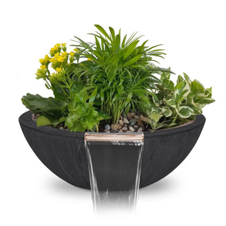 Sedona Round Planter & Water Spillway Bowl - Wood Grain Concrete - Modofire