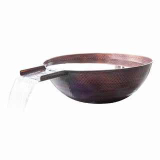 Sedona Round Water Spillway Bowl - Hammered Copper - modofire🔥