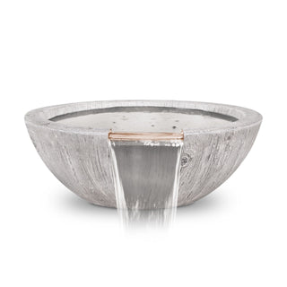 Sedona Round Water Spillway Bowl - Wood Grain Concrete - Modofire