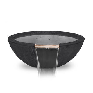 Sedona Round Water Spillway Bowl - Wood Grain Concrete - Modofire