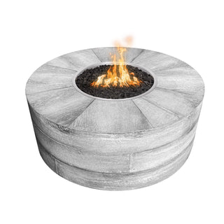 Sequoia Round Fire Pit - Wood Grain Concrete - Modofire