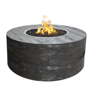 Sequoia Round Fire Pit - Wood Grain Concrete - Modofire