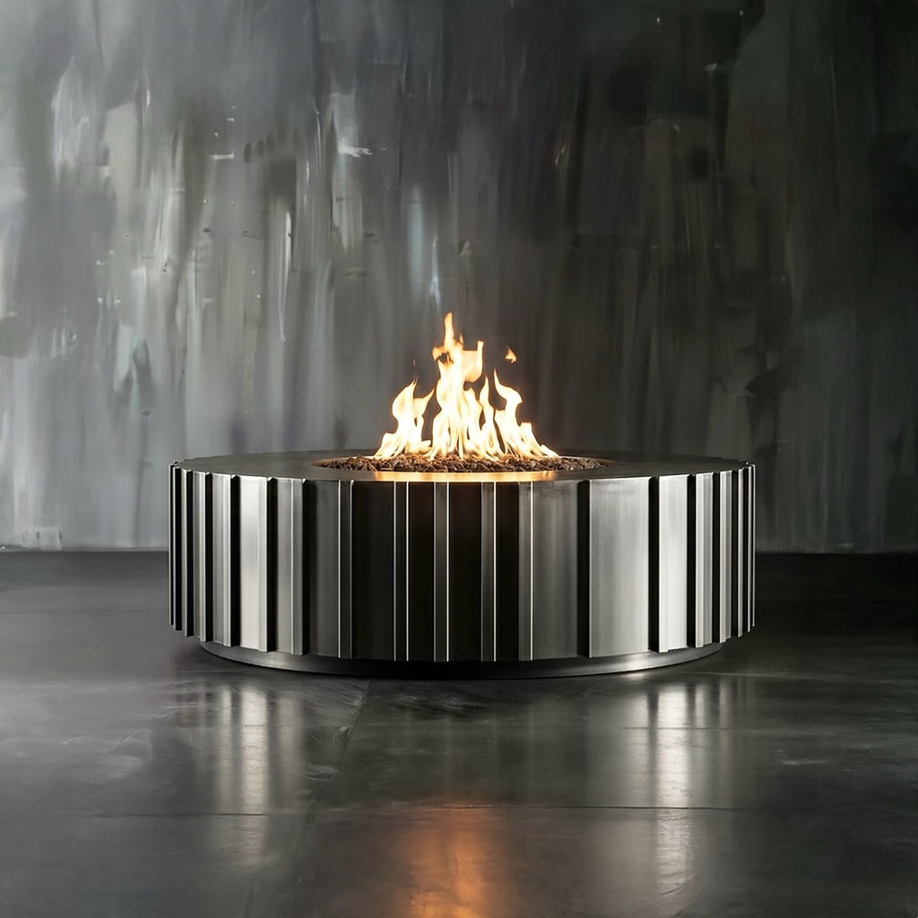 Modofire Spline Round Fire Table Luxury Aluminum Design by Modofire