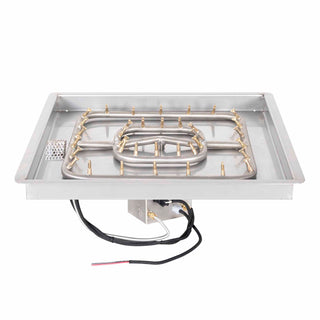 Square Drop - in Pan and SS Square Bullet Burner - Modofire