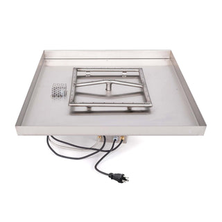 Square Lipless Drop - in Pan & Square Stainless Steel Burner - Modofire