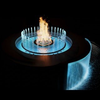Square Round Insert Fire, Water Fountain & Spillways - Modofire