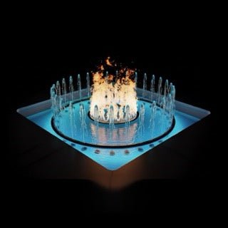 Square Round Insert Fire & Water Fountains - Modofire