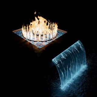 Square Round Insert Fire & Water Spillways - Modofire