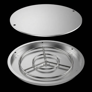 Stainless Steel Burner Ring with Drop - in Pan and Flush Lid - Modofire