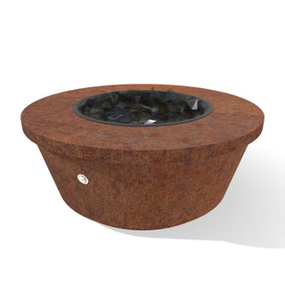 Tempe Fire Round Fire Pit Table - Corten Steel - Modofire