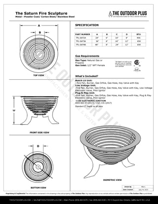 The Saturn Fire Pit - modofire🔥