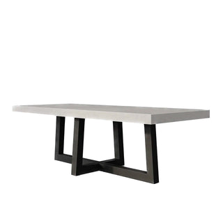 Toree Concrete Dining Table - Concrete with Steel Base - Modofire