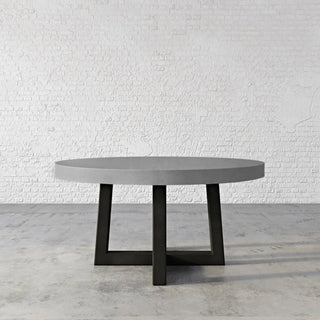 Torre Round Dining Table - Concrete with Steel Base - Modofire