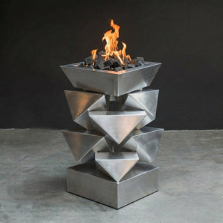 Tristack Fire Pillar Sculpture - Modofire