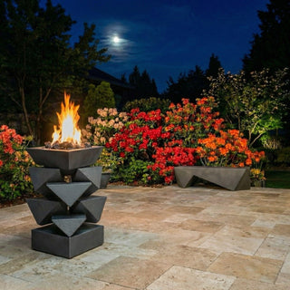 Tristack Fire Pillar Sculpture - Modofire