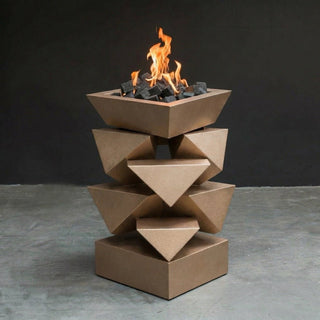 Tristack Fire Pillar Sculpture - Modofire