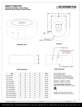 Unity Round Fire Table - Corten Steel - Modofire