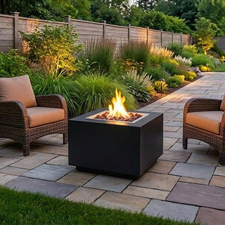 Villa Square Fire Pit  Table • Hidden Tank • LP