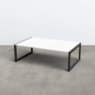 Zen Concrete Rectangular Coffee Table with Steel Base - Modofire