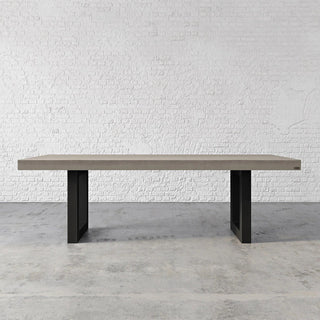 Zen Concrete Rectangular Dining Table with Steel Base - Modofire