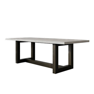 Zen Concrete Rectangular Dining Table with Wood Base (indoor only) - Modofire